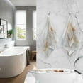 thumbnail image 2 of Ryvnso White Gold Marble Cotton Hand Towels Sets Face Towel 2 PCs Bathroom Decorative, 2 of 7