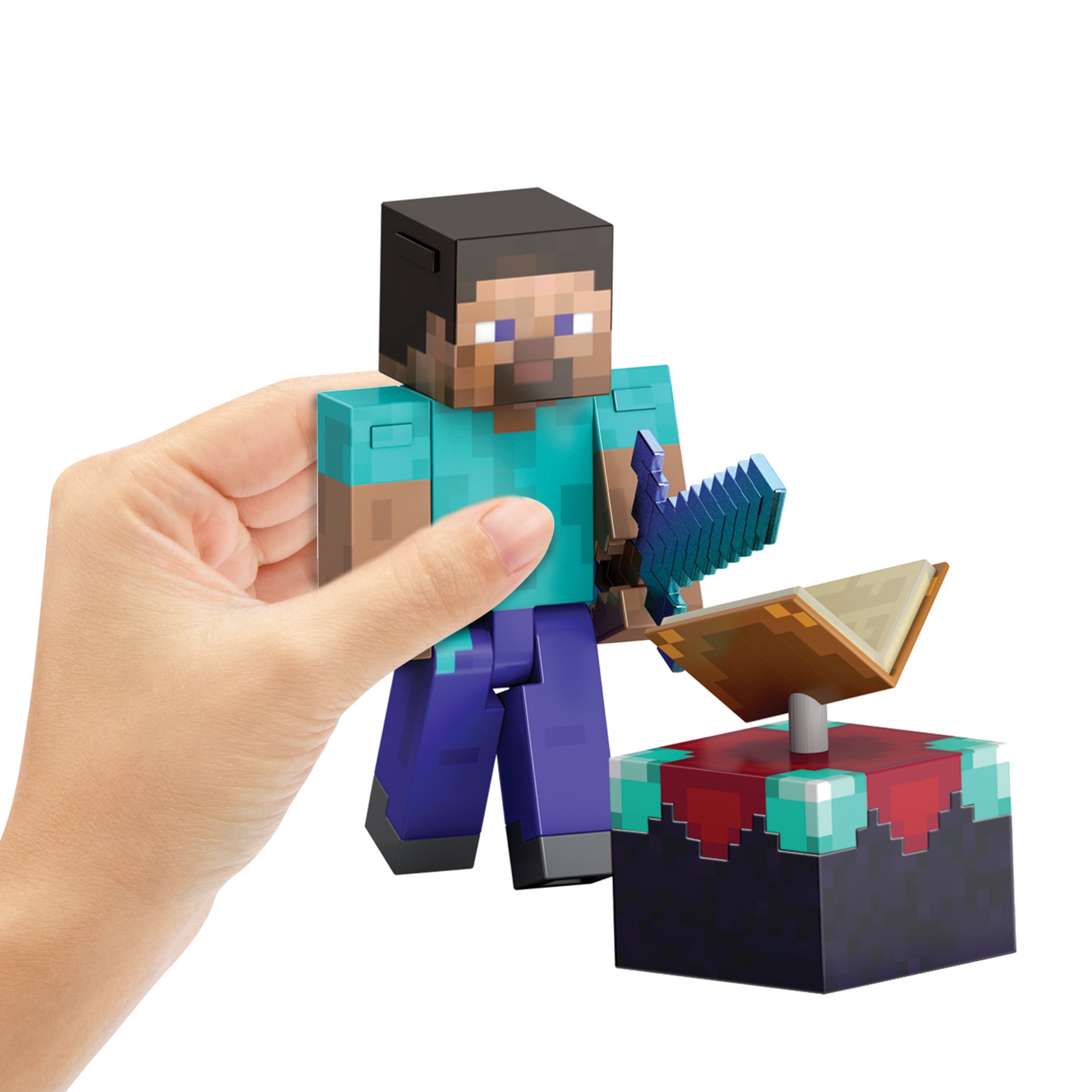 Minecraft Diamond Level Steve Action Figure, 3 Accessories, 5.5-in Collector Scale