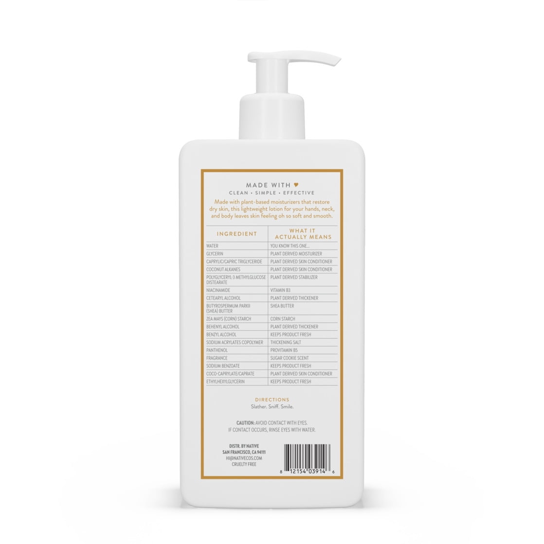 (3 pack) Native Limited Edition Sugar Cookie Hand & Body Lotion, 16.5 oz