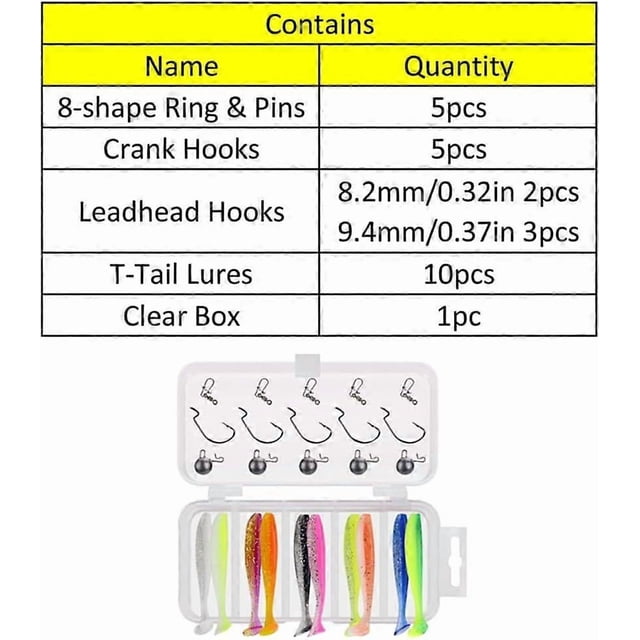 Fishing Soft Lures Set (25PCS) - Artificial Baits for Freshwater & Saltwater Fishing