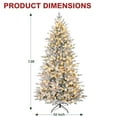 thumbnail image 6 of Romswi 7.5 ft Snow Flocked Artificial Christmas Tree with 450 Warm White LED Lights Mixed PVC&PE Realistic Xmas Trees, 6 of 6