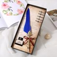 thumbnail image 4 of TFixolQuill Pen and Ink Set Feather Fountain Dip Pen with Replacement Nibs Calligraphy Writing Vintage Signature Pen Luxury Birthday Gift for Children Student Friends, 4 of 7
