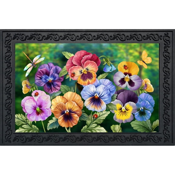 Briarwood Lane Pansy Trio Doormat