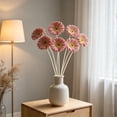 thumbnail image 5 of MMJ Artificial Gerbera Daisy Faux Flower Real Touch Bendable Stem 15.15in Home Wedding Party Vase Decor, 5 of 6