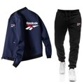 thumbnail image 2 of Conjunto de chaqueta informal con cremallera para hombre, de color sólido chaqueta cómoda, moda popular, primavera y otoño, nuevo, 2024, 2 of 5