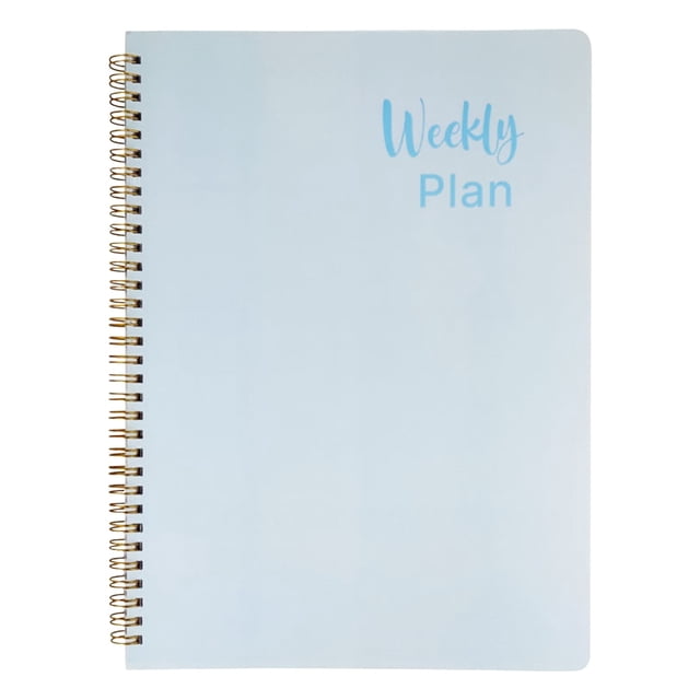 Planner Undated, to Do List Notebook with Schedule Calendars Meal, Spiral Notebook for Work & Note Taking Composition Book Notes Journals for Work Schools Note Taking Business Office Supplies, Blue