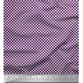 thumbnail image 1 of Soimoi Purple polyester Crepe Fabric Geometric Check Decor Fabric Printed Yard 42 Inch Wide, 1 of 3