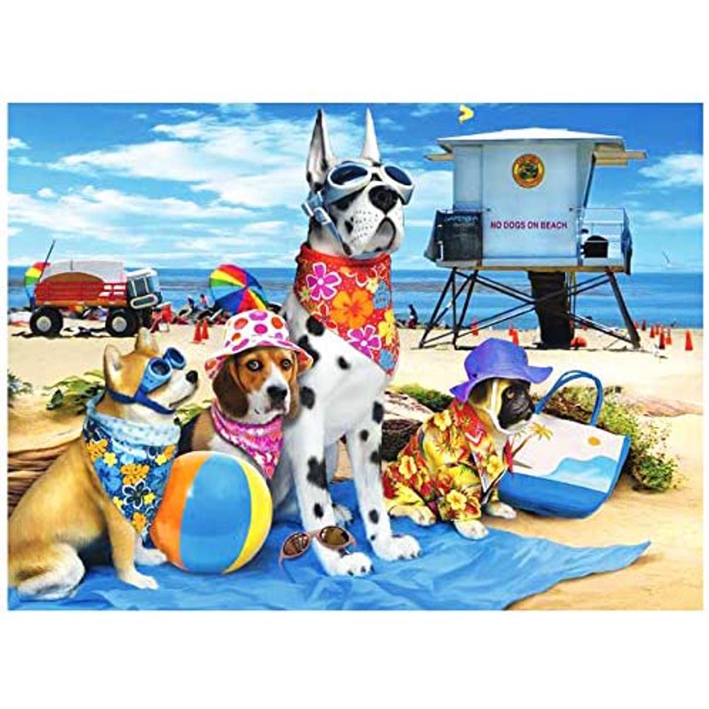 Dogs Beach Towel Extra Large 54 x 68 inch 100 Cotton