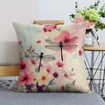 thumbnail image 6 of Dragonfly in the flower bushes Linen toss pillowcase Decoration pillowcase Gift preferred 24x24" Cushion cover 4 set Sofa pillowcase Sofa bedroom living room car, 6 of 7