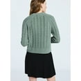 thumbnail image 3 of Scoop Women's and Women's Plus Cable Knit Raglan Sweater, Midweight, Sizes XS-XXL, 3 of 5