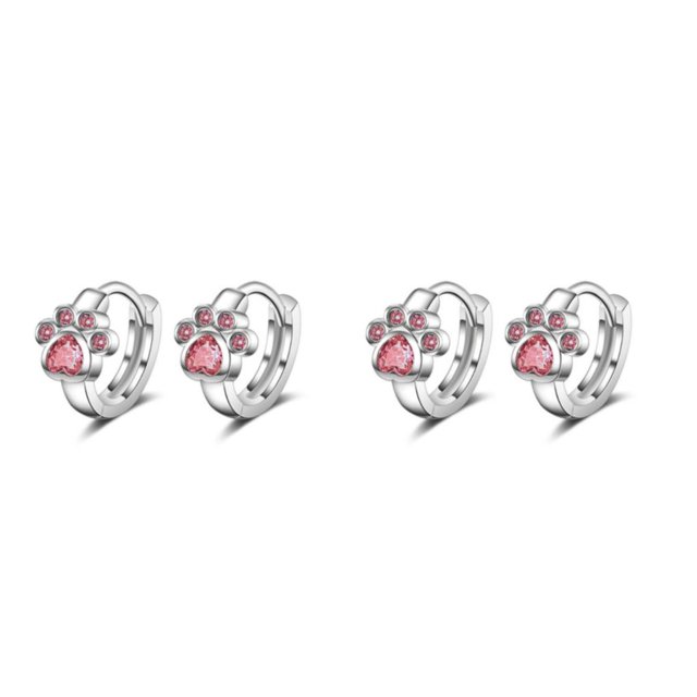 Pendientes de cobre Minnieouse 1 par joyería de moda accesorio DIY cierre práctico de piel Rosa 2piezas