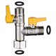 thumbnail image 2 of Adaptador de latón G 1/2 de tres vías reversible para manguera de ducha Fiudx, 2 of 7