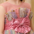 thumbnail image 5 of Toddler Girls Tulle Birthday Dress Princess Pageant Ball Gown Formal Wedding Party Dresses with Bowknot for 1-8 Years, 5 of 6