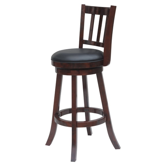Boraam Bloomington 29" Full Back Wood Bar Stool, Cherry