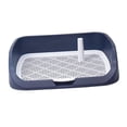 thumbnail image 4 of Washable Pet Dog Toilet, Dog Potty Tray Easy to Clean Indoor Outdoor Bedpan Lattice Urinal Training Pad Holder Trainer Corner for Dogs Cats Dark Blue, 4 of 9