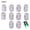 Green, variant on Mini LED Lights for Crafts, DIY Projects & Figurines - 10 Pack Small Battery Operated Lights for Toy Bricks, Museum Frames & More