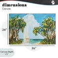 thumbnail image 4 of Stupell Industries Tropical Sailboat Among Palms Canvas Art, 36 x 24, by Dan Meneely, 4 of 8