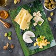 thumbnail image 5 of Outhouse Cutting Board, Worn out Cottage Hut in Abandoned Forest Spring Time Vivid Design Image, Decorative Tempered Glass Cutting and Serving Board, Large Size, Fern Green and Grey, by Ambesonne, 5 of 5