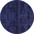 thumbnail image 1 of Ahgly Company Machine Washable Indoor Round Persian Blue Bohemian Area Rugs, 5' Round, 1 of 4