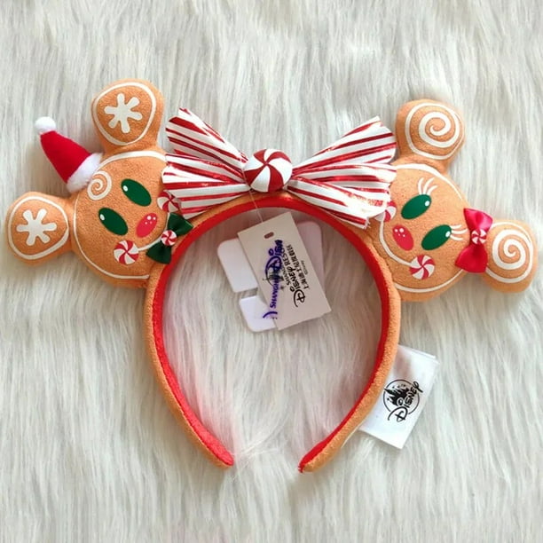 Diadema con orejas de Mickey y Minnie Mouse de Disney para adultos y niños, diadema de decoración para niñas, tocado de cumpleaños, juguetes Disneyland