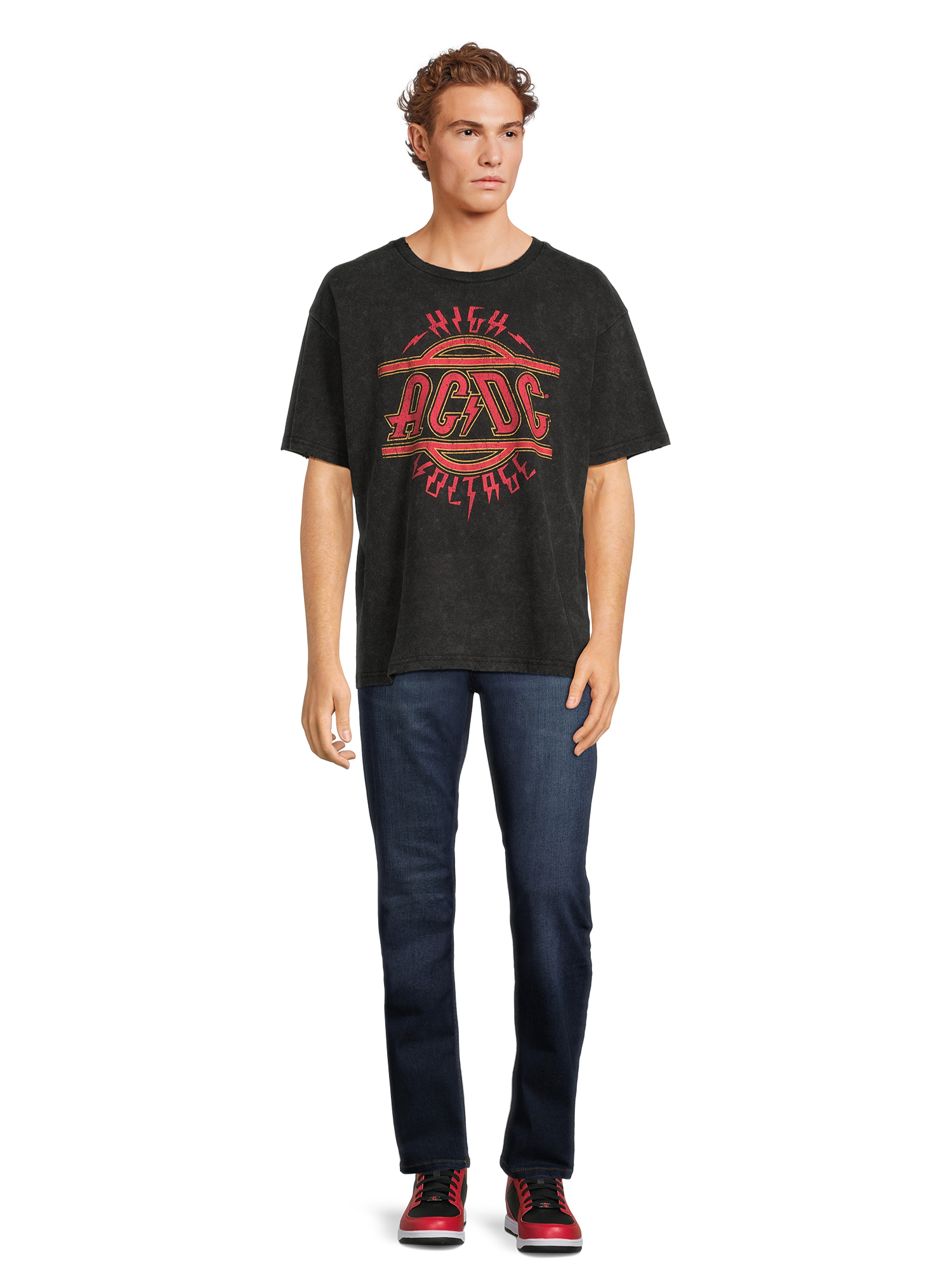 ACDC Men’s and Big Men’s Oversized Graphic Band Tee, Sizes XS-3XL - image 2 of 5