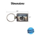 thumbnail image 3 of Motorcycle on the Road Metal Rectangle Keychain, 3 of 7