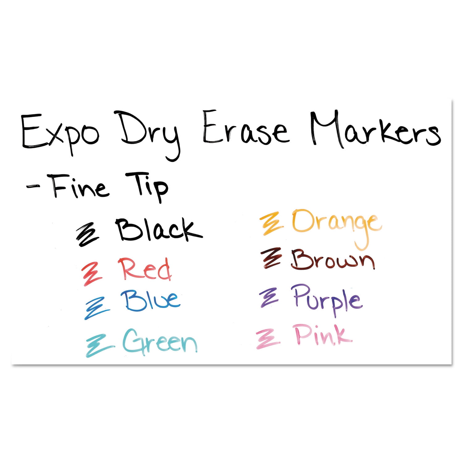  Expo Fine Tip Dry Erase Markers 4 Pack Assorted Colors (86674)  ~ Set of 2 Packs (8 Markers Total) : Office Products
