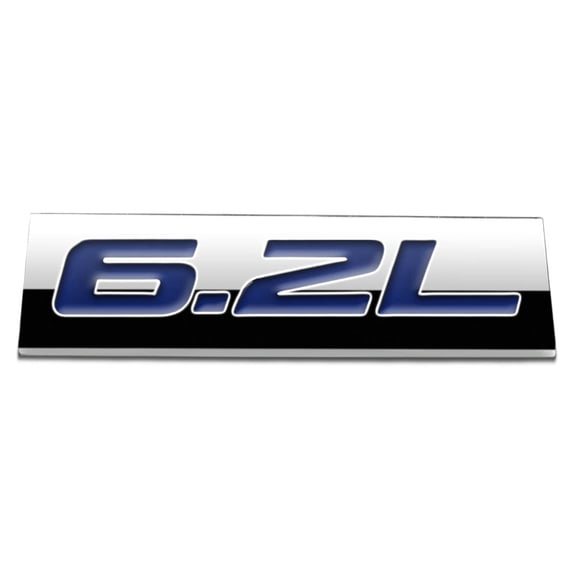 DNA Motoring EM-AS-62L-BL METAL EMBLEM CAR BUMPER TRUNK FENDER DECAL LOGO BADGE CHROME BLUE 6.2L 6.2 L
