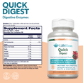 thumbnail image 2 of LifeTime Quick Digest Digestive Enzymes - Plant Enzymes for Proteins, Carbohydrates, Fruits and Vegetables - Digestive Health Support - Pomegranate Flavor - 90 Servings, 90 Chewable Tablets, 2 of 2