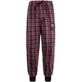 thumbnail image 1 of Ecko Unlimited Mens Cotton Minky Fleece Jogger  Moisture Wicking Pajama Pant 100% Polyester Black Red Plaid, Large, 1 of 2
