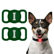 Valatala 2PCS Silicone Protective Holder Portable Anti-Lost Tracker Cover Compatible for AirTag and Pet Collar