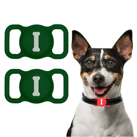 Valatala 2PCS Silicone Protective Holder Portable Anti-Lost Tracker Cover Compatible for AirTag and Pet Collar