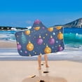 thumbnail image 5 of Colorful Christmas Ball Hooded Beach Towel Kids Bath Towels Quick Dry for Pool Swiming 50" x 23.5" Microfiber Soft Bathrobe, 5 of 7