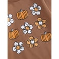 thumbnail image 6 of Wassery Infant Baby Girls Jumpsuit Long Sleeve Round Neck Pumpkin Print Romper Pullovers 3 6 12 18 Months Newborn Halloween Costume, 6 of 8