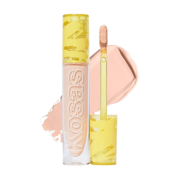 Kosas Revealer Concealer - Maquillaje de media con ácido hialurónico oculta ojeras debajo de los ojos, manchas oscuras e imperfecciones + ilumina, hidrata de larga duración y vegano (tono 3.6 C)