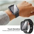 thumbnail image 3 of HAHDAXIA pour Apple Watch 45mm Étui Protecteur d'Écran, Verre Trempé Ultra Mince Design Unique Couverture Complète Étui Rigide en PC pour iWatch Series 9/8/7 45mm (Transparent pour iWatch 45mm), 3 of 7