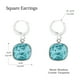 thumbnail image 3 of Arete para Mujer con Cristal Swarovski en Forma de Cuadrado – Bañado en Rodio– Arete Elegante y Brillante, Aretes de Mujer de Moda– Joyería para Mujer de Moda– Regalo especial Ortiz Espinosa Temporada, 3 of 5