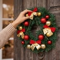 thumbnail image 7 of Kokovifyves 11.8"Christmas Wreath for Front Door,Holiday Garland with Bows and Ornaments for Indoor Outdoor Wall Window Decorations, 7 of 7