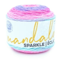 Lion Brand Yarn Mandala Sparkle Draco Light Acrylic Self-Striping Multi-color Yarn