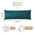 thumbnail image 3 of Fotbe teal sparkling Funda para Almohada Corporal con Diseño, Funda de Microfibra Ultrasuave de 20x54 Pulgadas, Ropa de Cama Elegante, 3 of 7
