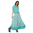 thumbnail image 5 of Moomaya Crop Top And Palazzo Set Party Wear Printed Santoon Ethnic Set For Girl, 5 of 6