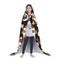 thumbnail image 3 of Honeii Cute Dog Panda Print Poncho Cape, Cloak Coat, Snuggly Hooded Wearable Blanket, Hooded Cape For Teenagers,Halloween Costumes-Large, 3 of 7
