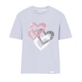 thumbnail image 4 of Xuyuer Women Blessed Beyond Measure Funny Cute T Shirts for Women Cute Sleeved Tops, Summer T-Shirt for Leisure Outdoor Casual Wear Simple Heart Graphic Shirts Vacation Thankful Tee, 4 of 4