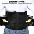 thumbnail image 3 of Unique Bargains Breathable Back Brace Lumbar Support Mesh Design Adjustable Support Straps Lower Back Brace Black Size M, 3 of 7