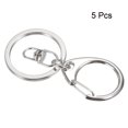 thumbnail image 3 of Uxcell Key Chain Rings D Ring Clasps Keyring Holder for Arts DIY, Silver 5 Pack, 3 of 5