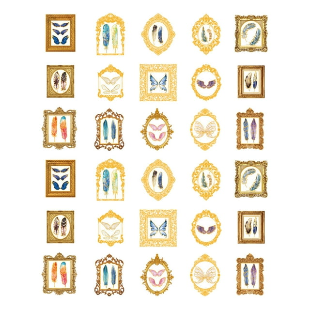 simhoa 30 Pcs Stickers DIY Decoration Supplies Journal Stickers for Card Making Journal C