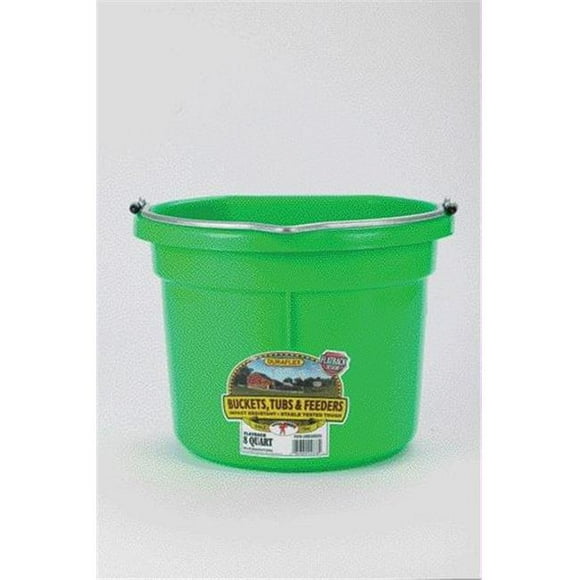 Miller Manufacturing Company Seau en Plastique à Dos Plat - Vert Lime 8 Pintes - P8FBLIMEGREEN