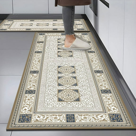 Namzi Bathroom Rug Mat , Non-Slip Plush Shaggy Bath Carpet, Machine Wash Dry, Bath Mats for Bathroom Floor, Tub and Shower, Bathroom Runner Bathmat Accessories Decor 15*23inch (B)