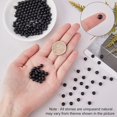 thumbnail image 3 of 200 cuentas redondas de obsidiana negra de 6 mm, semipreciosas, con hilo elástico y recipientes de plástico para pulseras, collares, pendientes y bisutería., 3 of 9