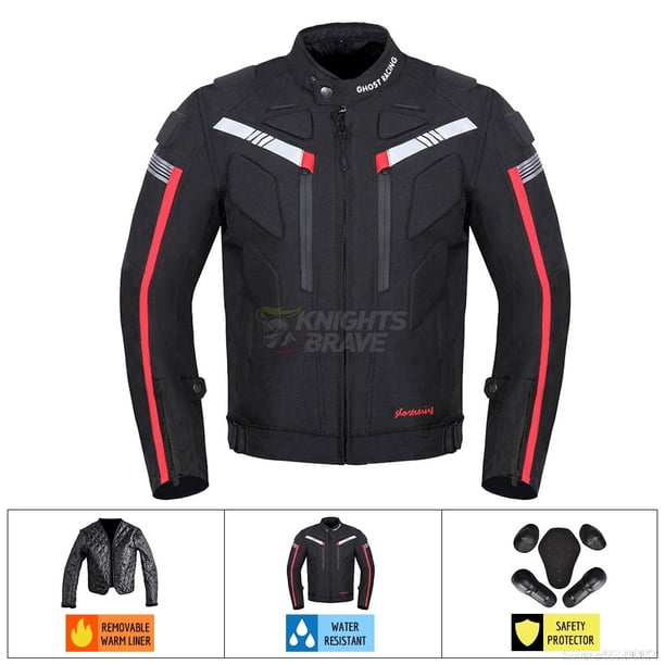 Chaqueta de Motocross para hombre, equipo de protección, impermeable, a prueba de frío, color negro, M-5XL